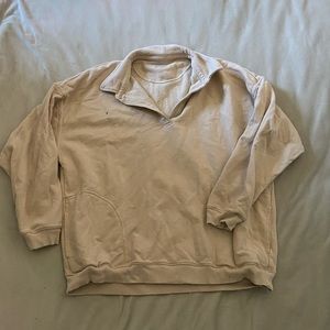 Aerie, beige, collared crew neck, XS but oversized fit